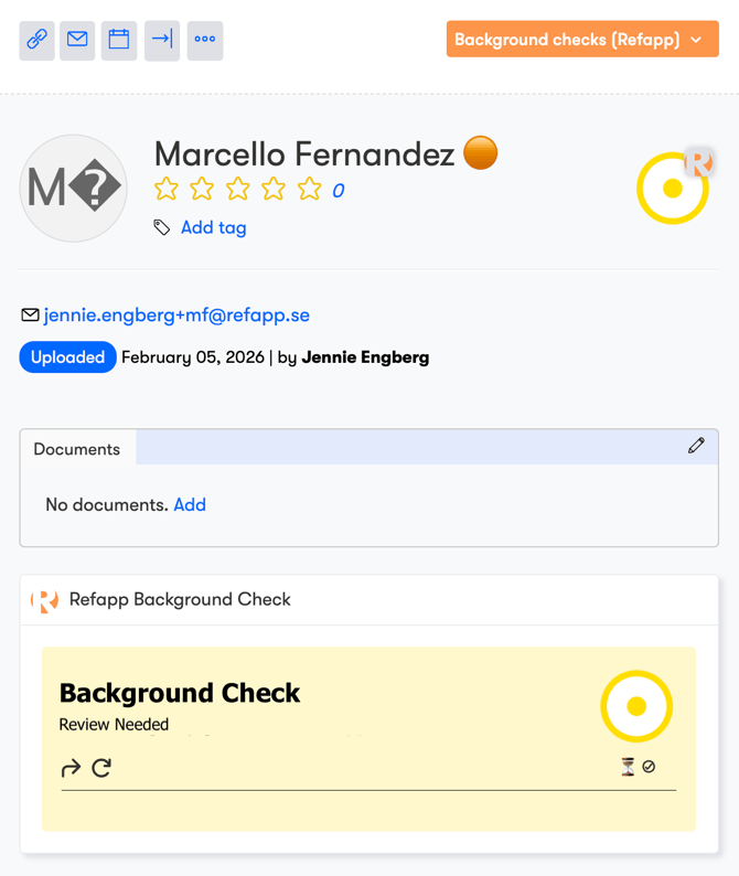 Bakgrundskontroll status reviewn needed