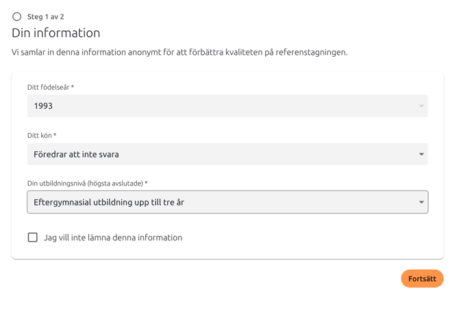 Candidate submissions demographic data