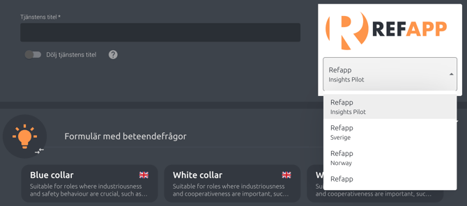 Change subaccount in project
