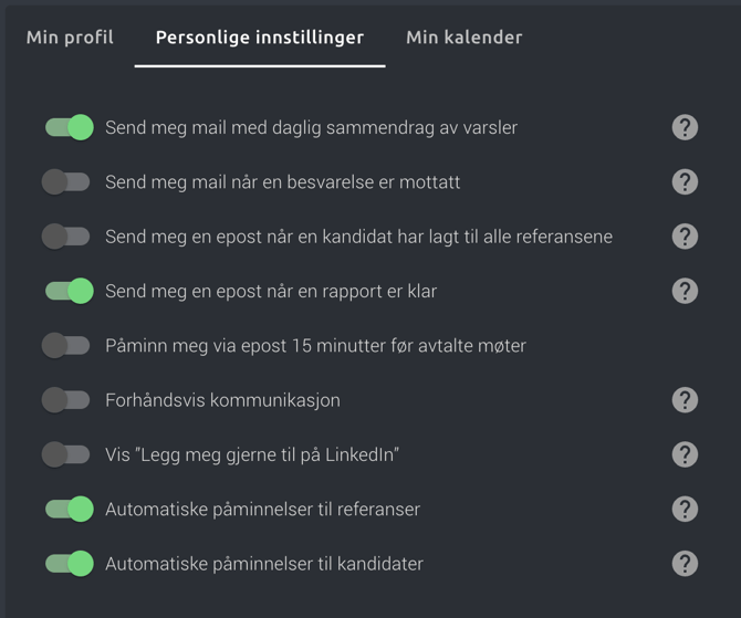 Innstillinger