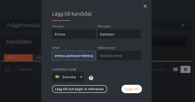 Kandidatens kontaktuppgifter
