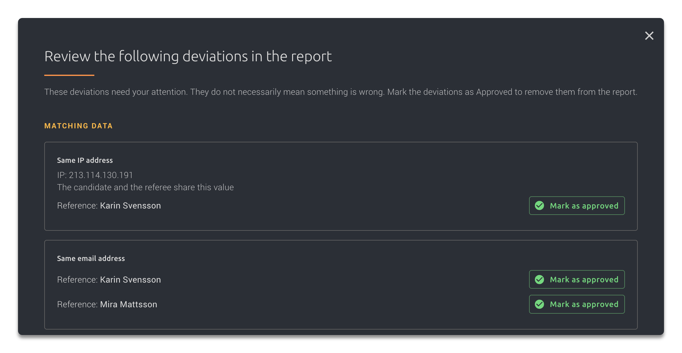 How do I act when Refapp alerts for suspected fraud in my reference check?